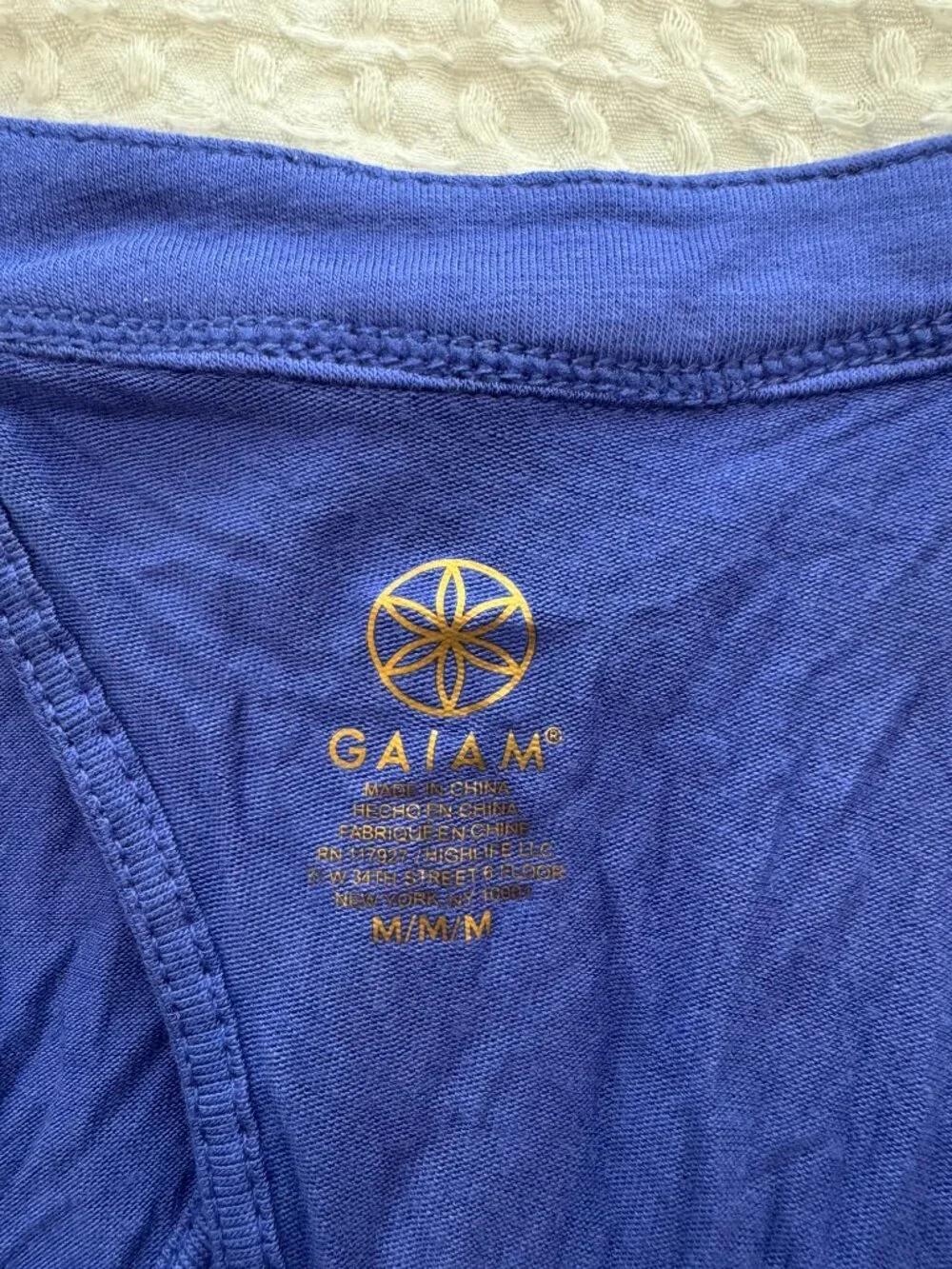 Gaiam Tank Top, Blue and Silver, SIze M - Picture 3 of 5